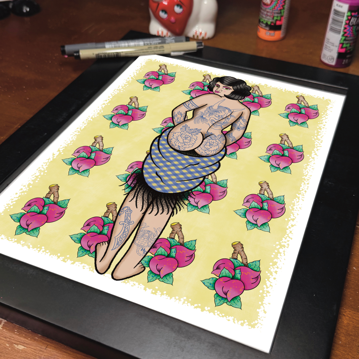 Peachy 9x12 Print