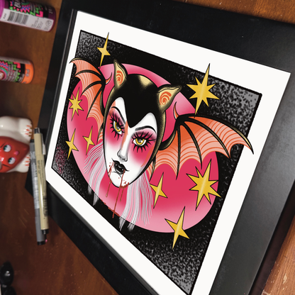 Battie Baddie 9x12 Print